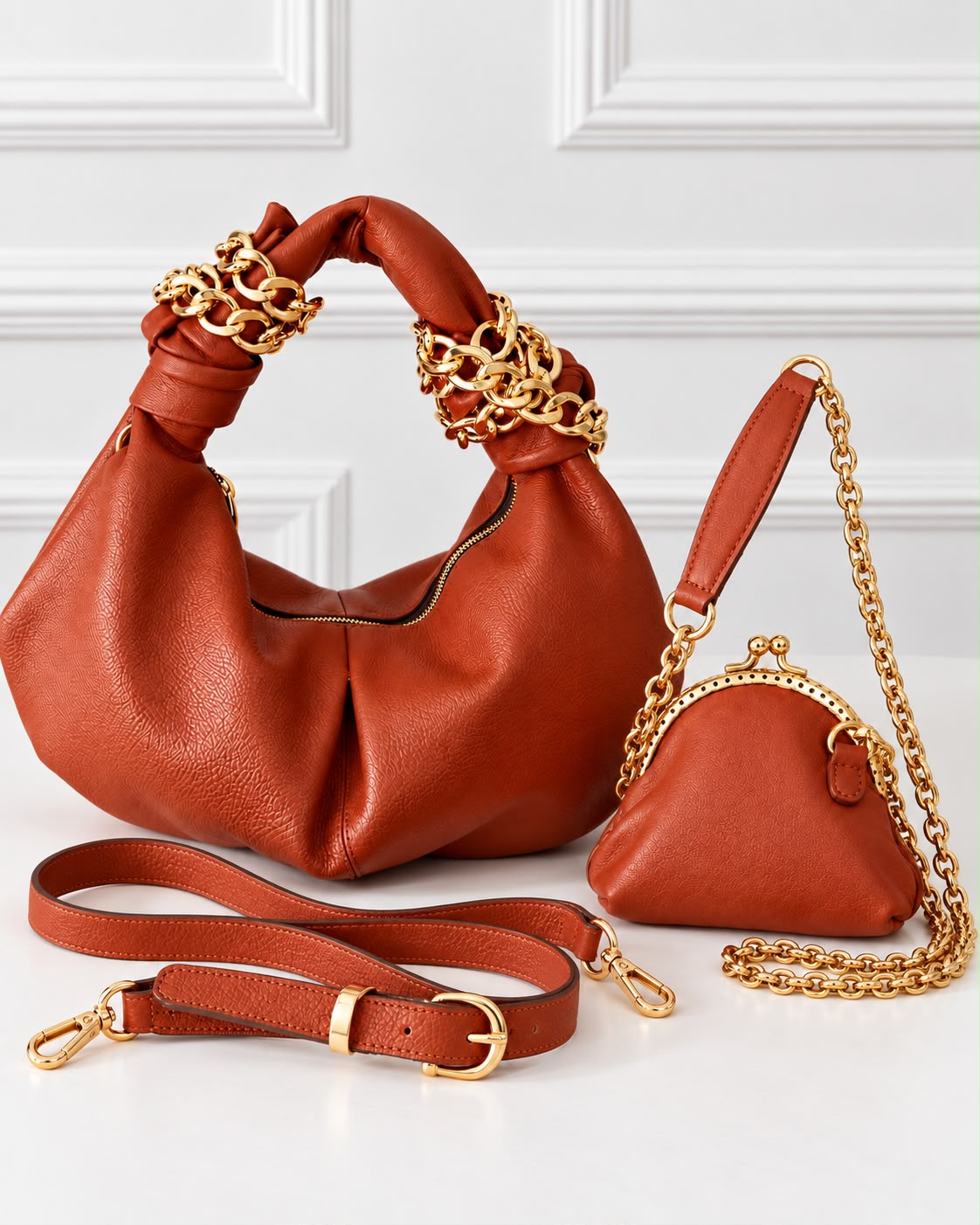 Bolso Nudo de Amor Terracota